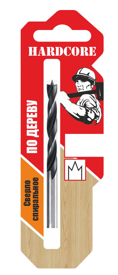 картинка Сверло по дереву 8,0 х 117 мм Hardcore