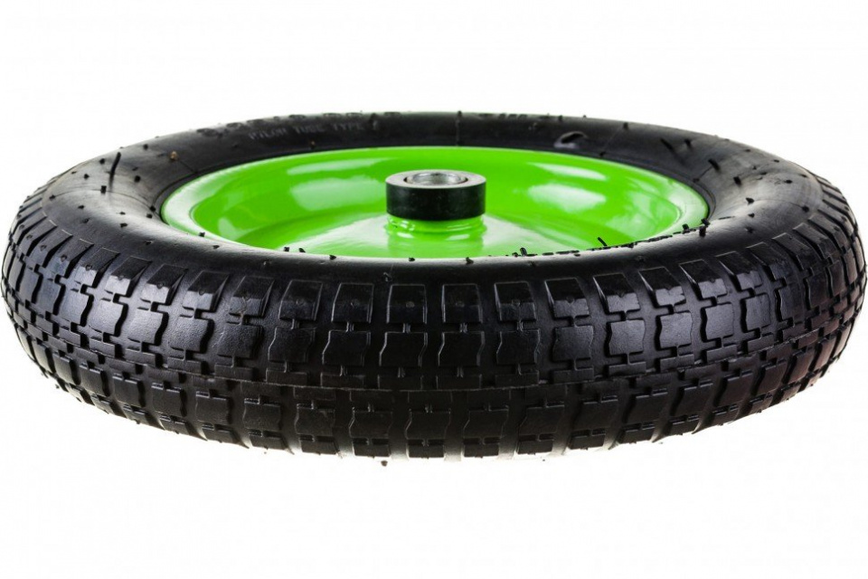 картинка Колесо пневматическое 3.00-8 длина оси 90 мм подшипник 20 мм Сибртех