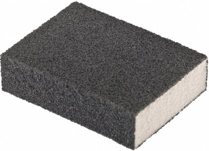 картинка Губка 120х90х25мм для шлифования, трапеция, мягкая Р 80 MATRIX