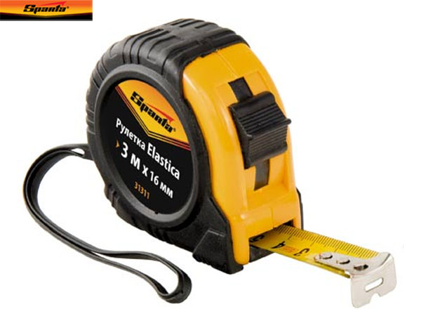 картинка Рулетка Elastica, 10 м х 25 мм, обрезиненный корпус SPARTA