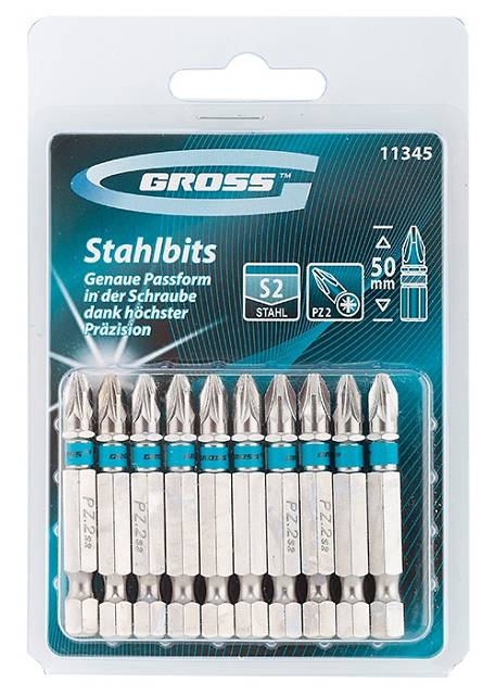 картинка Набор бит РZ2х50, сталь S2 GROSS