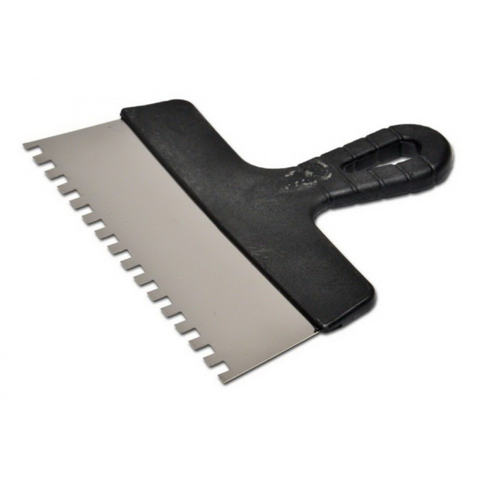 картинка Шпатель из нерж. стали,300мм зуб 8х8 плас. ручкой