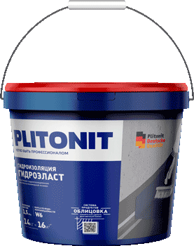 картинка PLITONIT ГидроЭласт Мастика гидроизоляционная 14кг