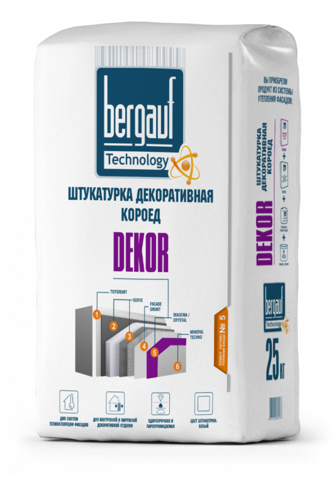 картинка Штукатурка декоративная Bergauf DEKOR 25кг