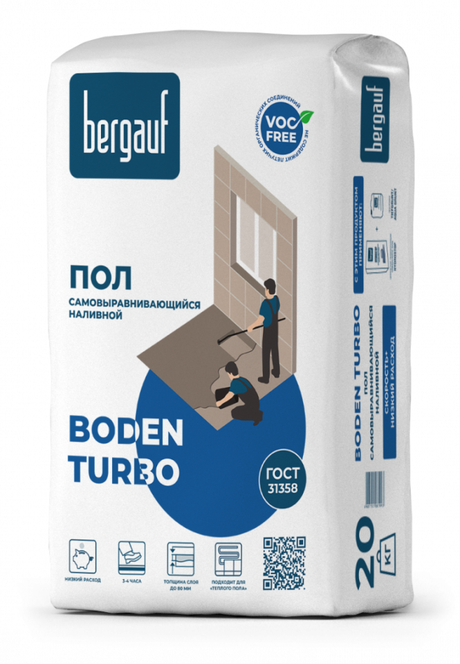 картинка Наливной пол Bergauf Boden TURBO 20кг