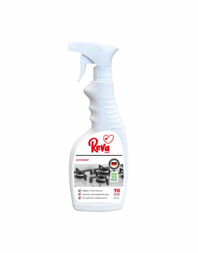 картинка Средство для чистки плит и духовых шкафов "АНТИЖИР" 500 мл Reva Care