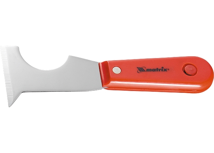 картинка Шпатель-скребок стальной пластмассовая ручка MATRIX