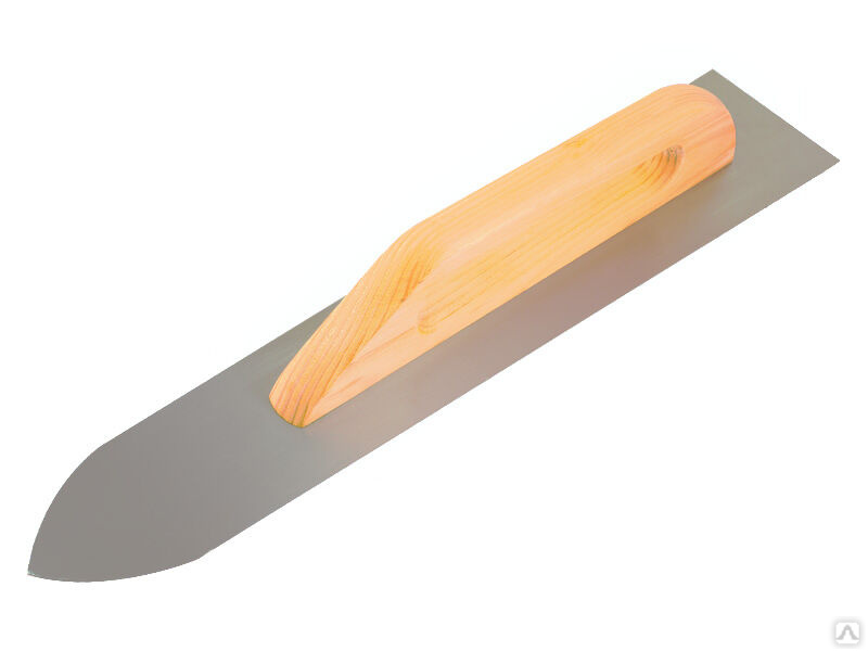картинка Гладилка 100х500мм заостренная нерж. сталь рук. из бука