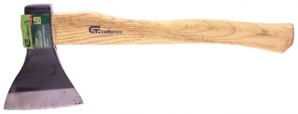 картинка Топор 1200/1550 г Б3 в сборе кованый деревянное топорище 500 мм Сибртех